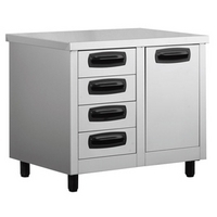 Inomak Stainless Steel 4 Drawer Unit with Storage Bin EA7104L