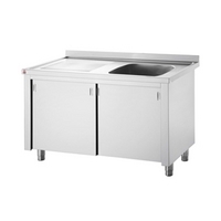 Inomak Stainless Steel Sink on Cupboard LK5111R - Single Bowl, Left Hand Drainer