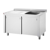 Inomak Stainless Steel Sink on Cupboard LK5141R - Single Bowl, Left Hand Drainer