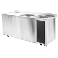 Inomak Stainless Steel Sink on Cupboard LK5192R - Double Bowl, Left Hand Drainer