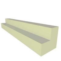 it Kitchens Gloss Cream Slab Base Corner Post