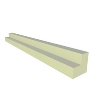 it Kitchens Gloss Cream Slab Corner Post 625mm Wall