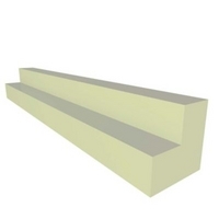 it Kitchens Gloss Cream Slab Corner Post 925mm Base