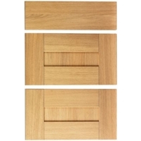 Cooke &amp; Lewis Oak Veneer Shaker Pack C Drawer Fronts Pack of 3 500mm