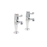 Boston Lever Pillar Taps Chrome Finish