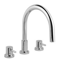 Minima 3 Tap Hole Bath Filler Chrome Effect