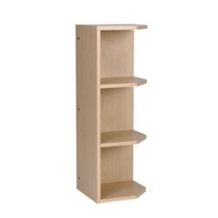 Cooke &amp; Lewis Solid Ash Tall Wall Open End Cabinet No Frame 300mm