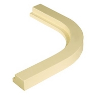 Cooke &amp; Lewis High Gloss Cream Curved Cornice/Pelmet