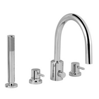 Minima 4 Tap Hole Bath Shower Mixer Chrome Effect