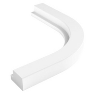 Cooke &amp; Lewis Matt White Curved Cornice/Pelmet