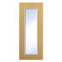 it Kitchens Oak Style Slab Pack F Glazed Door 300mm