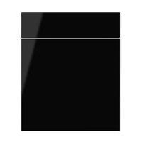 it Kitchens Gloss Black Slab Pack S Drawerline Door &amp; Drawer Front 600mm