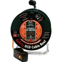 Masterplug 4 Socket Cable Reel with RCD 25m LDCT2510BQ/4RCD-BD