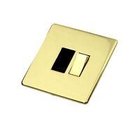 Crabtree Platinum Switched Fused Connection Unit Polished Brass Effect