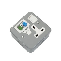 Volex 1 Gang RCD Metal Clad Switched Socket And Backbox