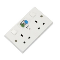 Volex 2 Gang RCD Switched Socket