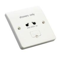 MK Shaver Socket White 200-250V