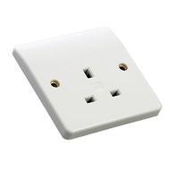 MK Single Socket White 13A