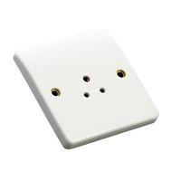 MK Switched Single Socket White 2A