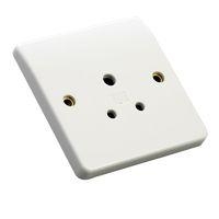 MK Switched Single Socket White 5A