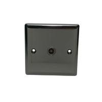 Volex Co-Axial Socket Single Iridium Black